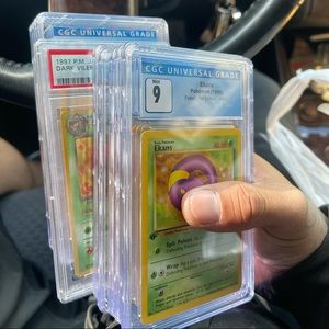 10 1/st Edition Graded Pokémon Cards.